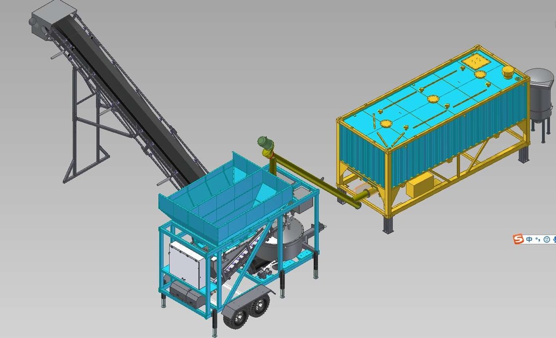 Aggregate Bins 2*4m3 Hopper 1000KG Concrete Mixing Station